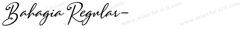 Bahagia Regular字体转换